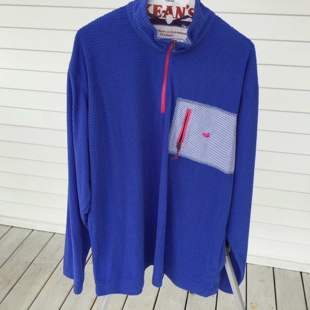 Southern Marsh Long Sleeve 3/4 Zip Pullover Jacket, Royal Blue, Size Large